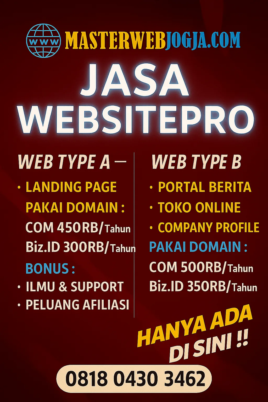 Harga Jasa Buat Website Murah Perusahaan di Jogja