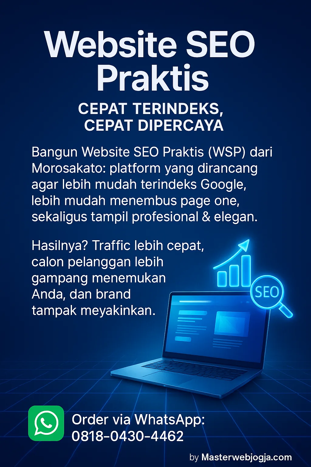 a Website SEO Praktis — cepat terindeks, cepat dipercaya